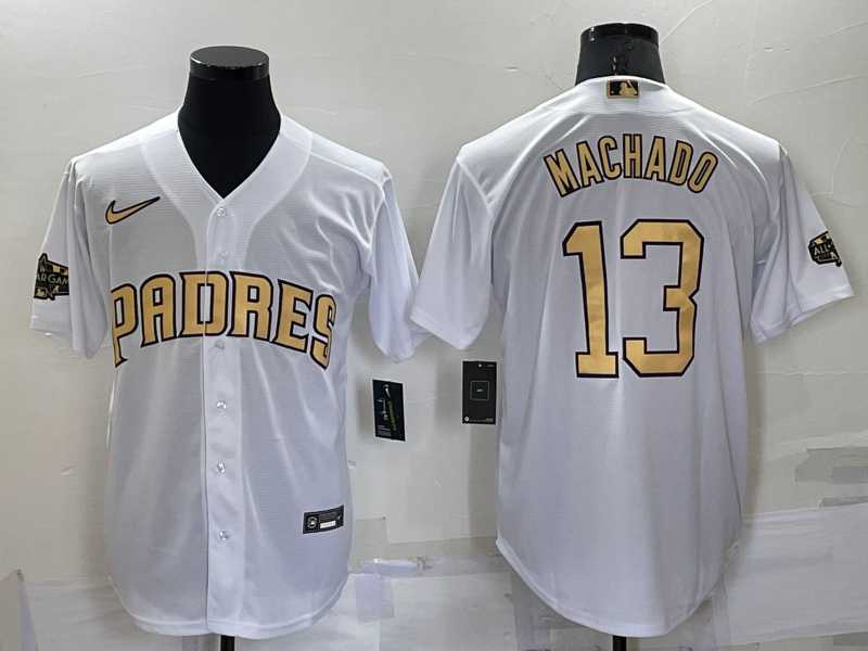 San Diego Padres #13 Manny Machado White 2022 All Star Stitched Cool Base Nike Jersey,We sell and wholesale San Diego Padres #13 Manny Machado White 2022 All Star Stitched Cool Base Nike Jersey on line form chian!